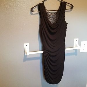 Draped fitted party dress